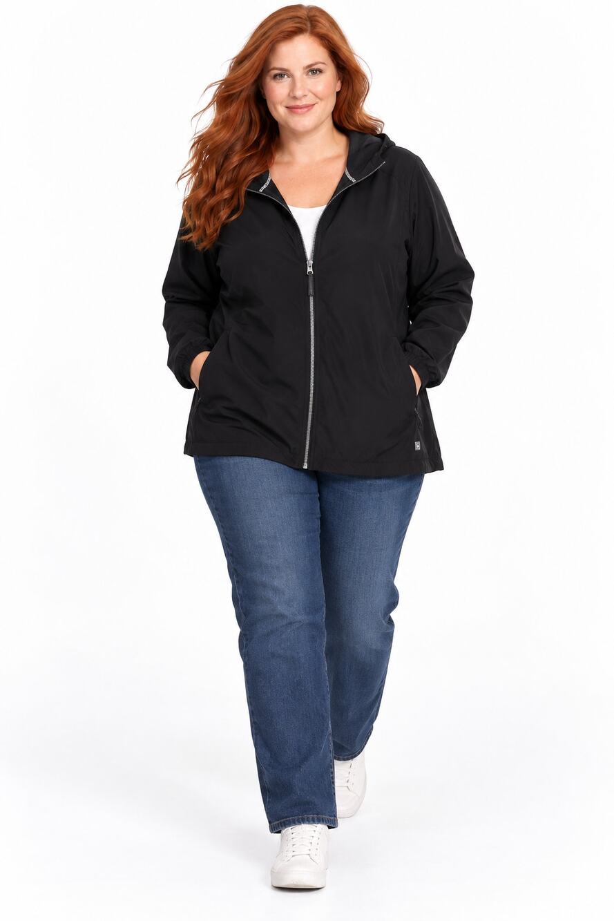 LRR280 Pine Place Black Hooded Zip Jacket Womens 3XL Plus Size